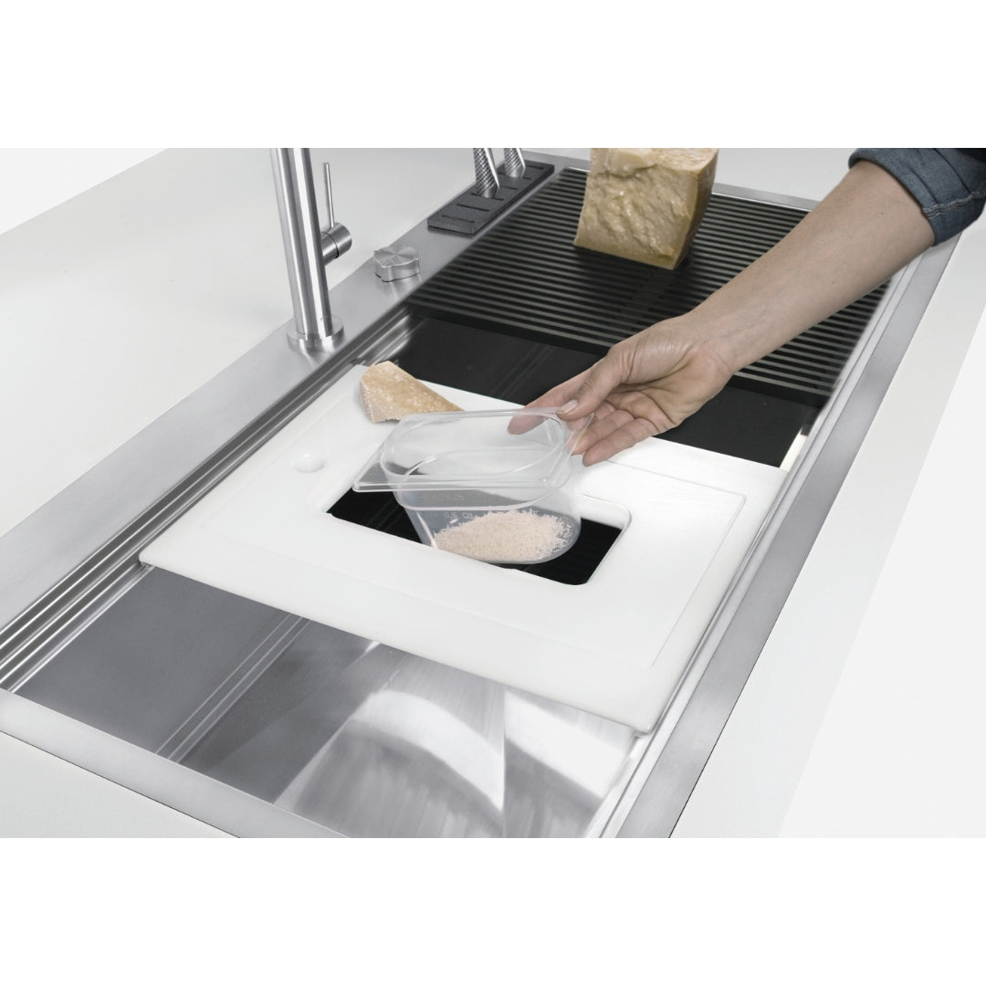 Foster Milano 1011050 Lavello Filotop Acciaio Inox Spazzolato 1 Vasca Diamantata cm. 52 x 56