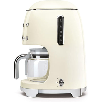 SMEG DCF02CREU Macchina Caffè Filtro 50’s Style 10 Tazze Aroma Regolabile Panna