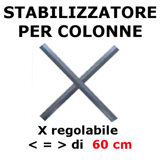 SOSTEGNO ZINCATO A CROCE REGOLABILE X MOBILI DA 60
