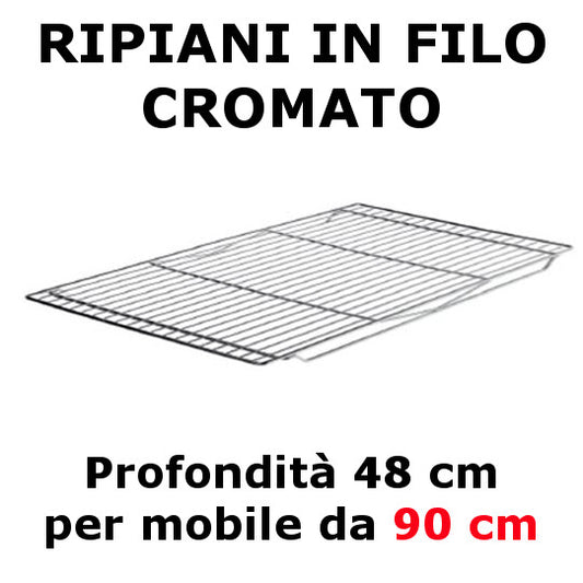 GRIGLIA FISSA X DISPENSA DA 90 P48 CROMO DPG90C $