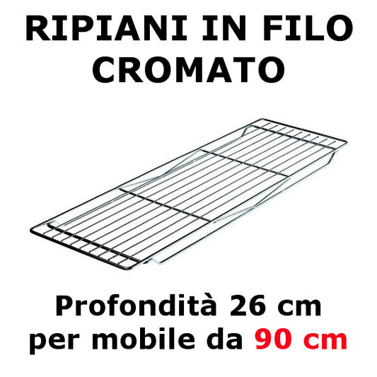 GRIGLIA FISSA X PENSILE DA 90 P26 CROMO RP090 $