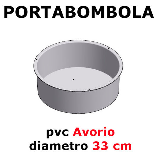 PORTABOMBOLA AVORIO DIAM. 36 cm Art. 96A INOXA