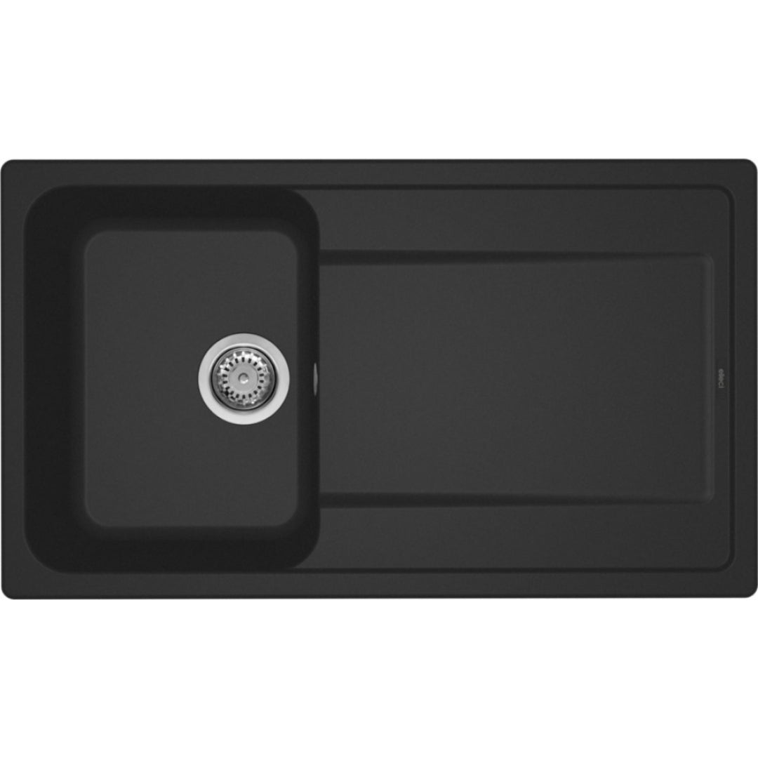 ELLECI LIFE 400 LG240040 Lavello 1 Vasca Reversibile Granitek Nero G40 cm. 86X50