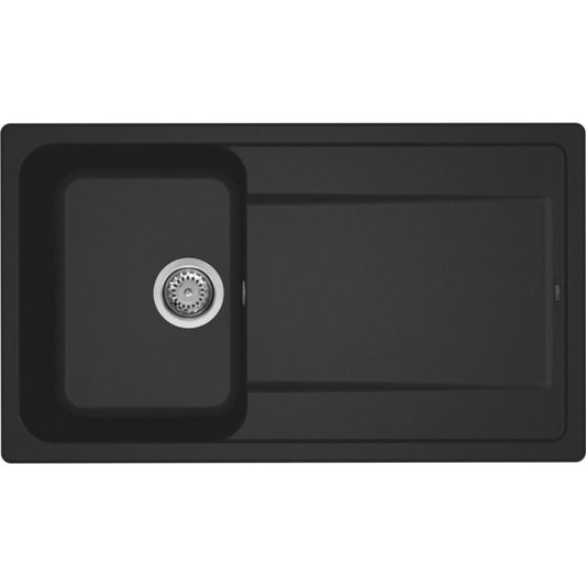 ELLECI LIFE 400 LG240040 Lavello 1 Vasca Reversibile Granitek Nero G40 cm. 86X50