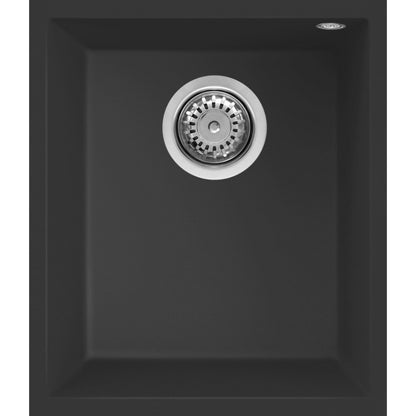 ELLECI QUADRA 100 LGQ10040BSO Lavello Monovasca Sottotop Granitek Nero G40 cm. 38x44