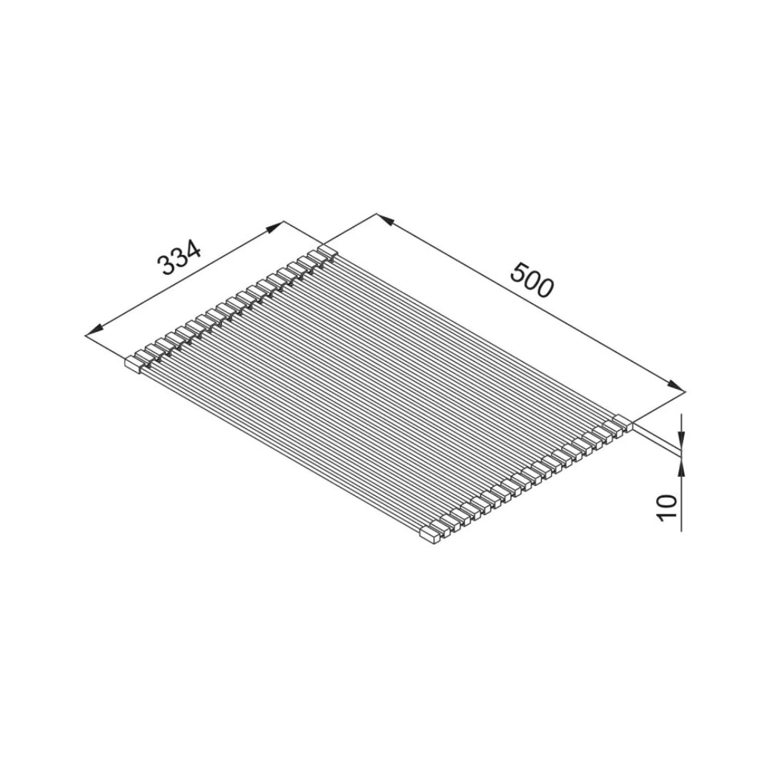ELLECI ARS023BK Gocciolatoio Acciaio Rivestito Silicone Flessibile Nero cm. 50 x 33