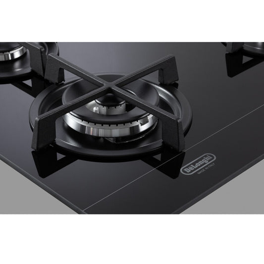 DE LONGHI NSL460T Piano Cottura Vetro a Gas 4 Fuochi Tortora cm. 60 x 50