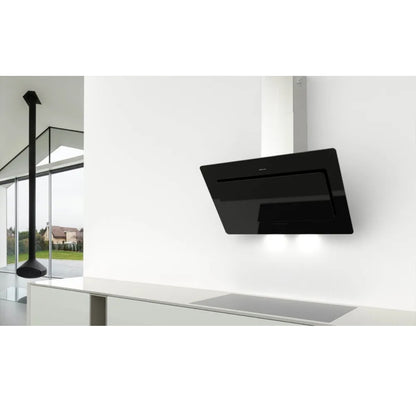 GALVAMET BLADE 90 0IBLD090A680 Cappa a Parete in Vetro Touch Nero Classe A 90x50 cm
