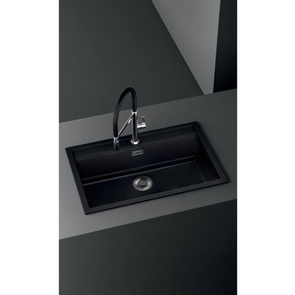 ELLECI BEST 130 LKB13086 Lavello Vasca Singola Sopratop Keratek Nero Kuro 86 cm 79x51