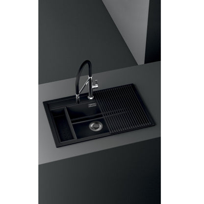 ELLECI BEST 130 LKB13086 Lavello Vasca Singola Sopratop Keratek Nero Kuro 86 cm 79x51