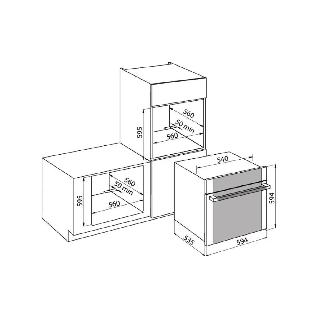 FOSTER S4001 7131057 Forno Elettrico Multifunzione Incasso Inox Satinato cm. 60 x 60