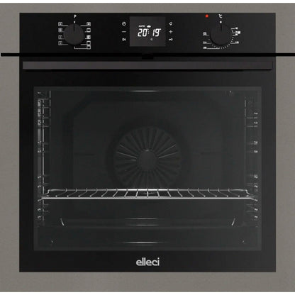 ELLECI PLANO PLUS FGPP60248NS Forno Incasso Elettrico Multifunzione Cemento 9 Funzioni cm. 60 x 60