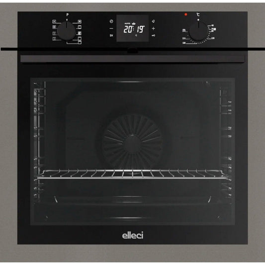 ELLECI PLANO PLUS FGPP60248NS Forno Incasso Elettrico Multifunzione Cemento 9 Funzioni cm. 60 x 60