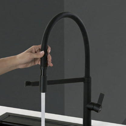ELLECI WAVE MOKWAVBK Rubinetto Miscelatore Cucina Doccetta Estraibile Nero