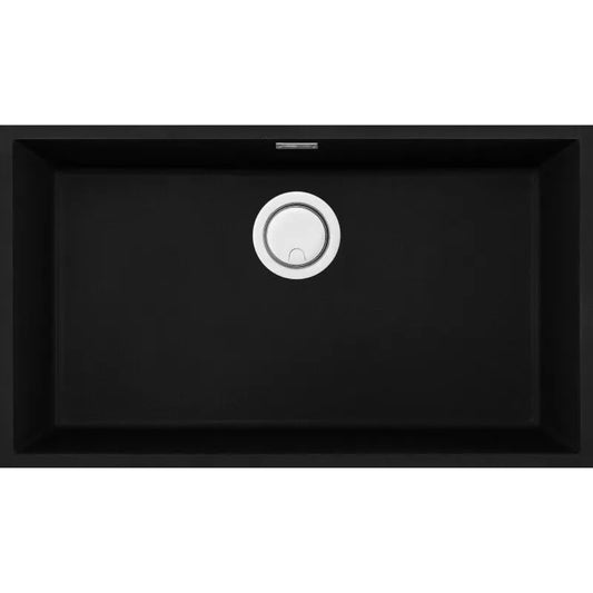 ELLECI INTEGRA 130 LKQ13086BIN Lavello 1 Vasca Sottotop Keratek® Nero Kuro 86 cm. 76x44