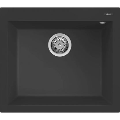ELLECI QUADRA 105 LGQ10540 Lavello 1 Vasca Sopratop Granitek Nero G40 cm 57x50
