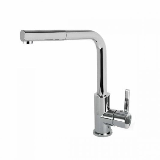 ELLECI C02 MIKC02CR Miscelatore Rubinetto Girevole Doccetta Estraibile Cromo
