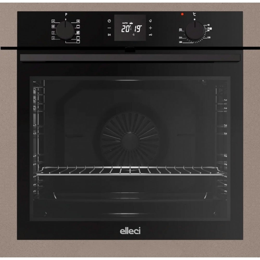 ELLECI PLANO PLUS FGPP60243NS Forno da Incasso Elettrico Multifunzione Ventilato con Grill Tortora Classe A cm 60 x 60