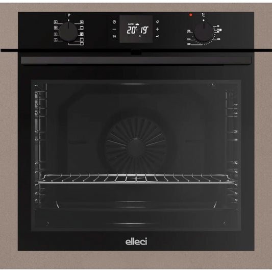 ELLECI PLANO PLUS FGPP60243NS Forno da Incasso Elettrico Multifunzione Ventilato con Grill Tortora Classe A cm 60 x 60