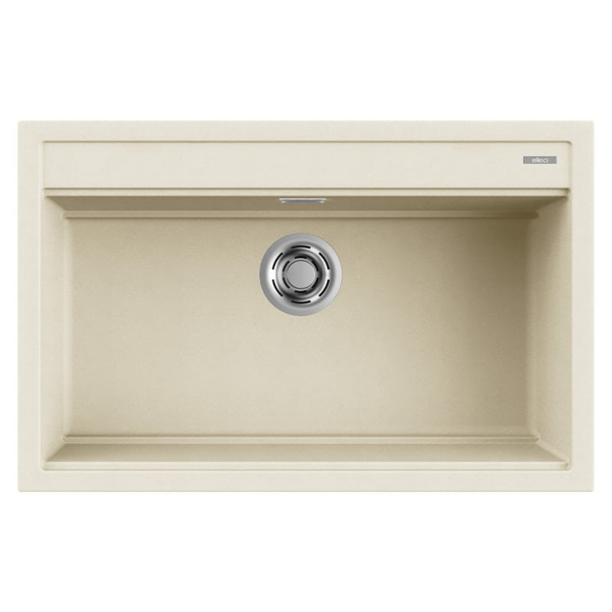 ELLECI BEST 130 LGB13062 Lavello Cucina 1 Vasca Incasso Sopratop Granitek Bianco Antico G62 cm79x51