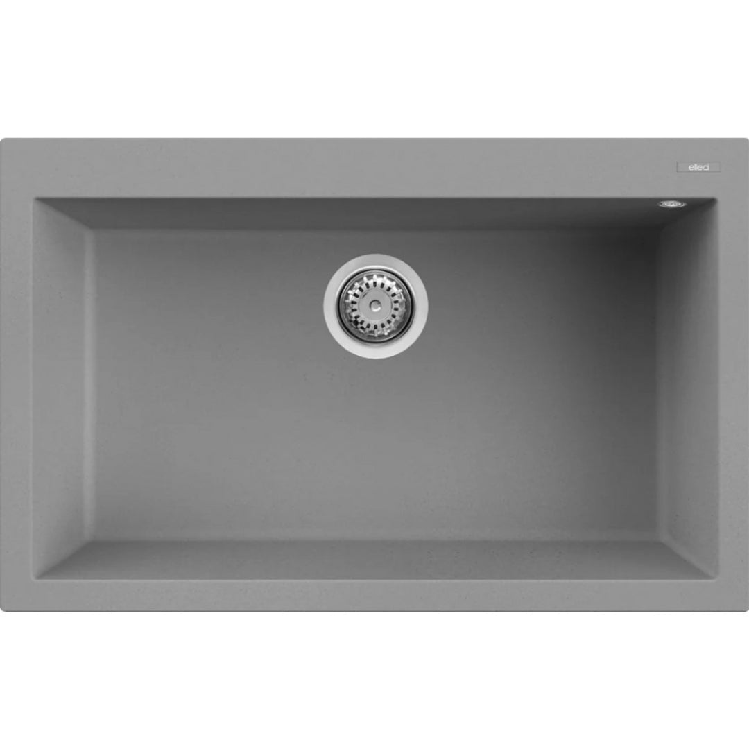 ELLECI QUADRA 130 LGQ13048 Lavello Incasso 1 Vasca Granitek Cemento 48 cm. 79 x 50
