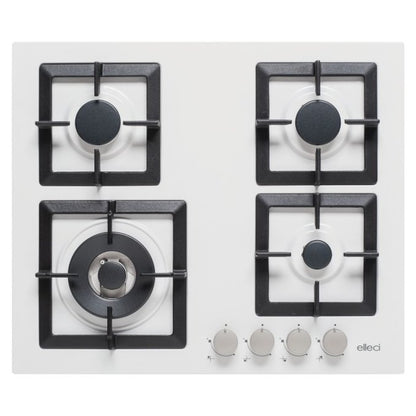 ELLECI PLANO 60 PGSP60168WS Piano Cottura 4 Fuochi Gas Griglie Ghisa cm. 60 X 51
