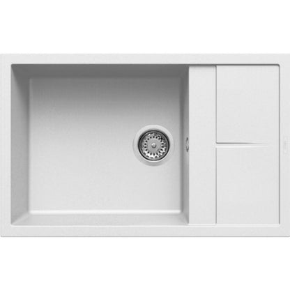 ELLECI UNICO310 LKU31096 Lavello 1 Vasca Gocciolatoio Keratek Sopratop Bianco Kera K96 cm. 78 x 50