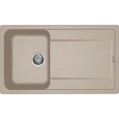 ELLECI LIFE 400 LG240051 Lavello 1 Vasca Gocciolatoio Reversibile Granitek Avena cm. 86 x 50