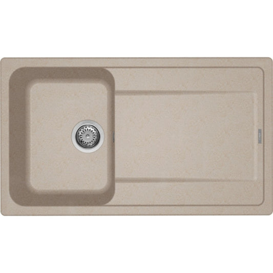 ELLECI LIFE 400 LG240051 Lavello 1 Vasca Gocciolatoio Reversibile Granitek Avena cm. 86 x 50