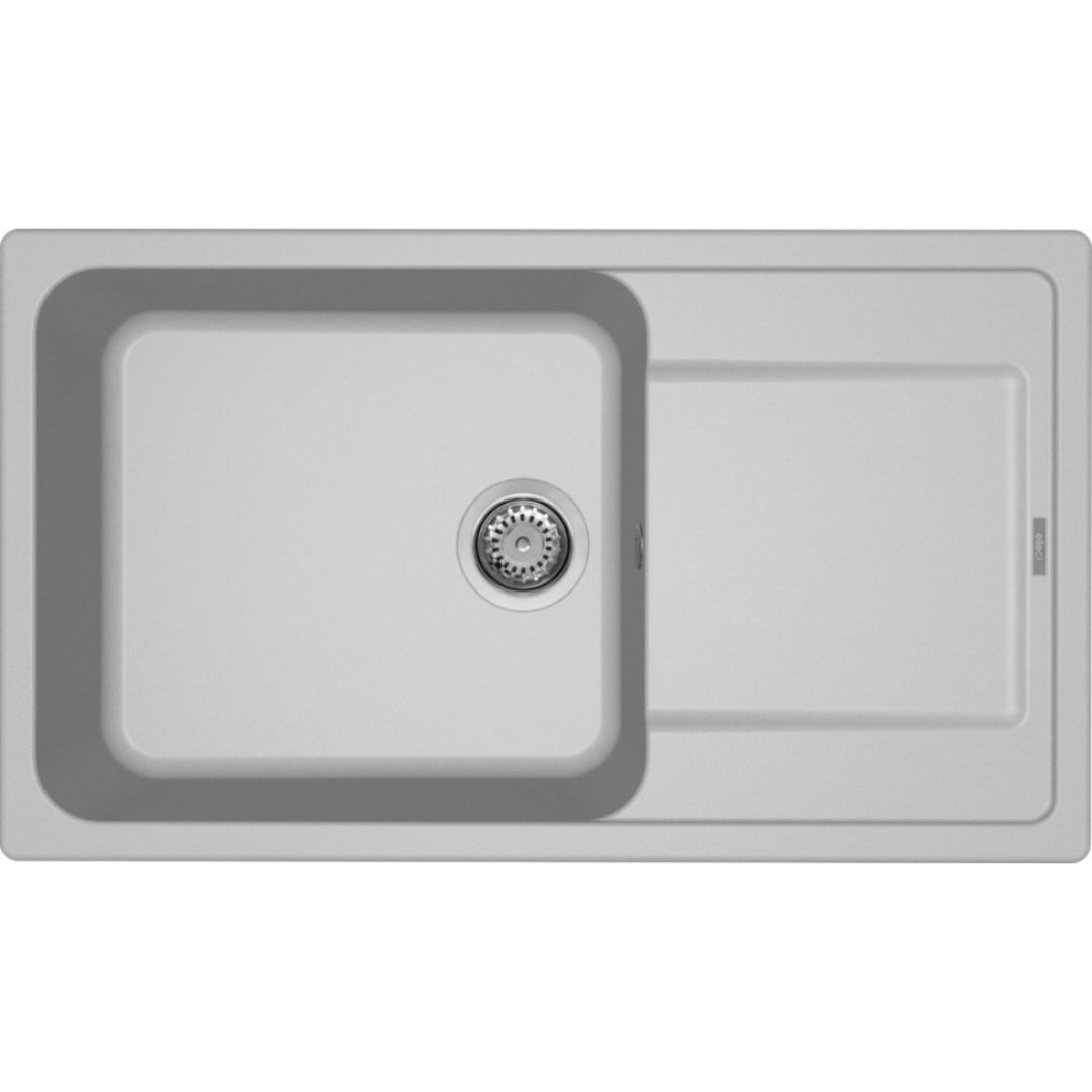 ELLECI LM241079 Lavello 1 Vasca Gocciolatoio Reversibile Incasso Sopratop Granitek Aluminium M79 cm. 86 x 50