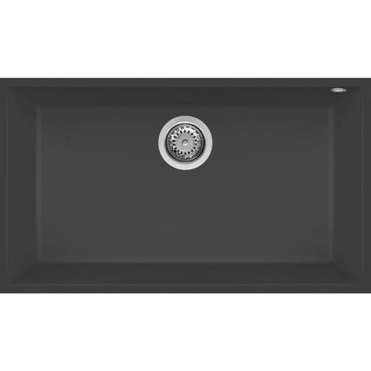 ELLECI QUADRA 130 LGQ13059BSO Lavello 1 Vasca Incasso Sottotop Granitek Antracite G59 cm. 76 x 44