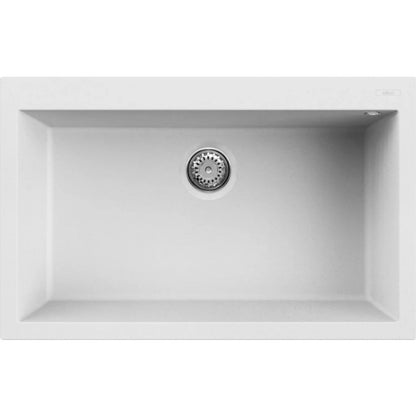 ELLECI QUADRA LKQ13096 Lavello 1 Vasca Keratek Sopratop Bianco Kera K96 cm. 79x50