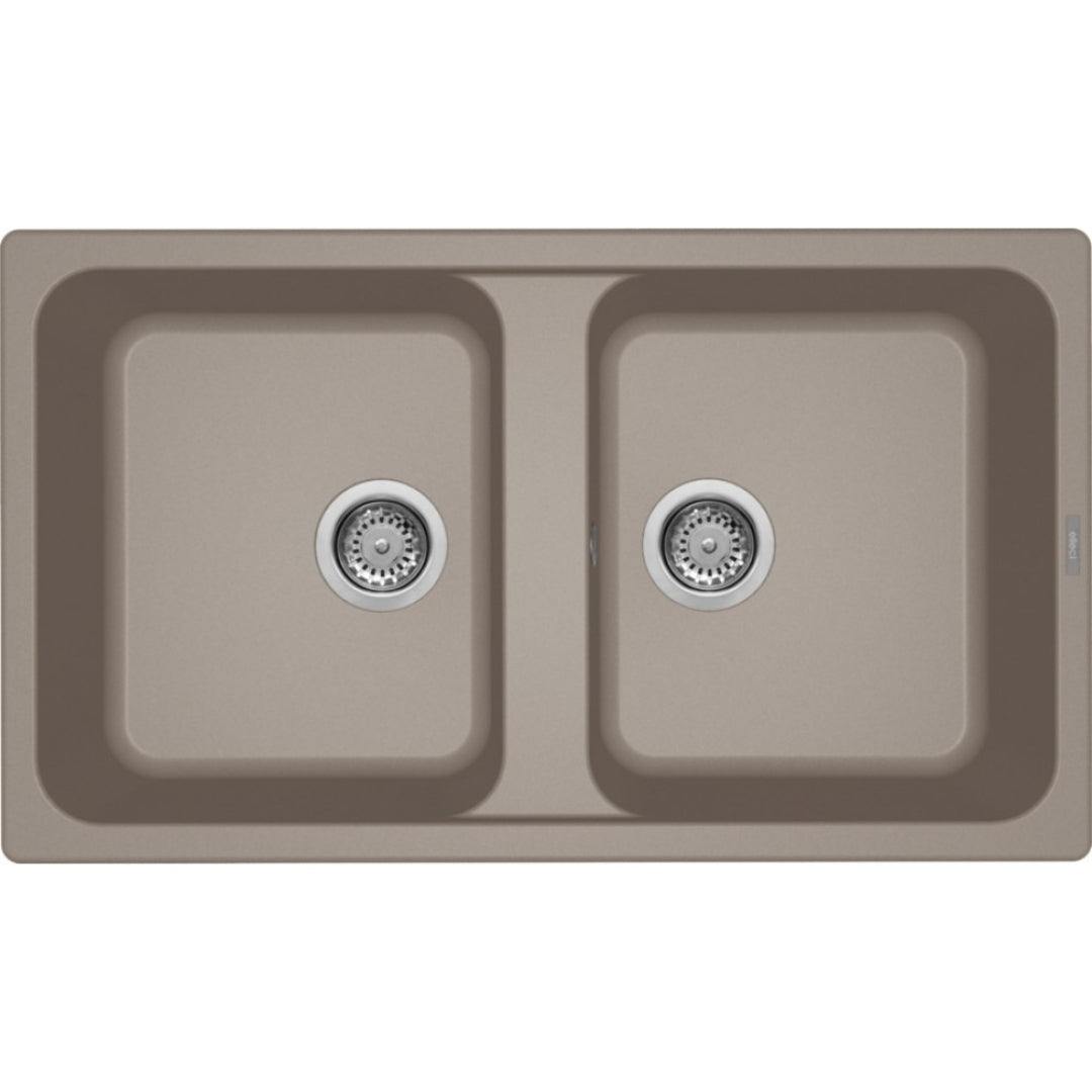 ELLECI LIFE 450 LG245043 LIFE 450 Lavello da Incasso Sopratop 2 Vasche Granitek cm. 86 × 50