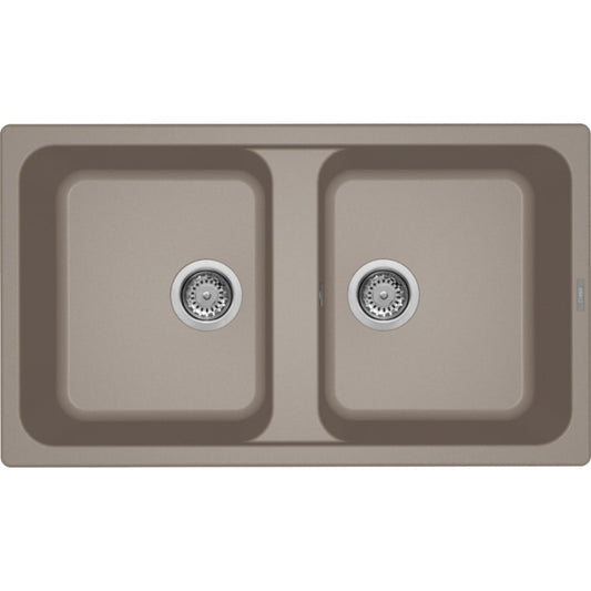 ELLECI LIFE 450 LG245043 LIFE 450 Lavello da Incasso Sopratop 2 Vasche Granitek cm. 86 × 50