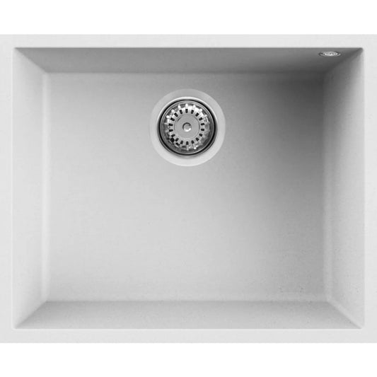 ELLECI QUADRA 105 LKQ10596BSO Lavello Monovasca Sottotop Keratek Bianco Kera K96 cm. 54 x 44