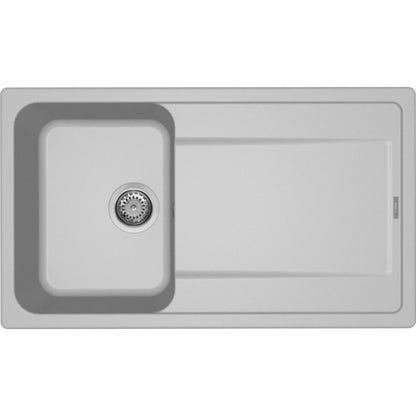 ELLECI LIFE 400 LM240079 Lavello 1 Vasca Gocciolatoio Reversibile Incasso Sopratop Aluminium 79 cm. 86 x 50