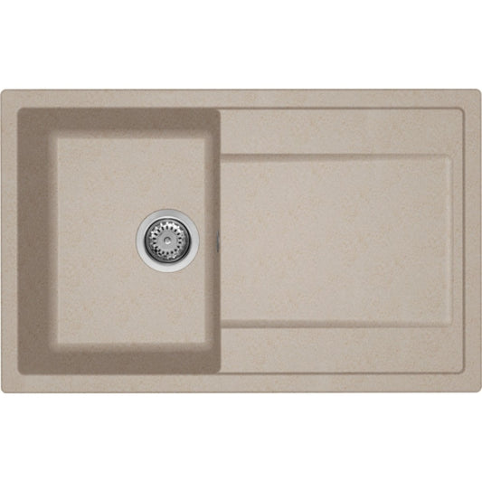 ELLECI LIFE 300 LG230051 Lavello 1 Vasca Gocciolatoio Reversibile Granitek Avena 51 cm. 79 x 50