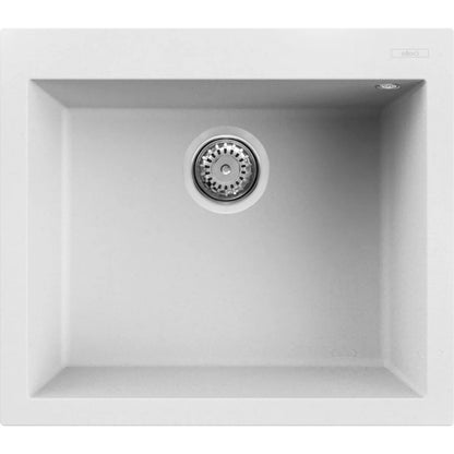 ELLECI QUADRA 105 LKQ10596 Lavello 1 Vasca Sopratop Keratek Bianco Kera K96 cm. 57 x 50