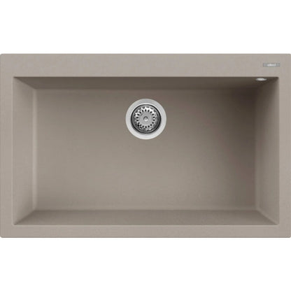 ELLECI QUADRA 130 LGQ13043 Lavello 1 Vasca Sopratop Granitek Tortora cm. 79 x 50