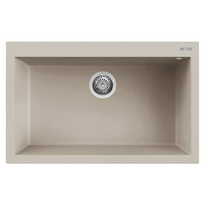 ELLECI LKQ13095 Quadra 130 Lavello Cucina 1 Vasca Keratek Champagne cm. 79 x 50