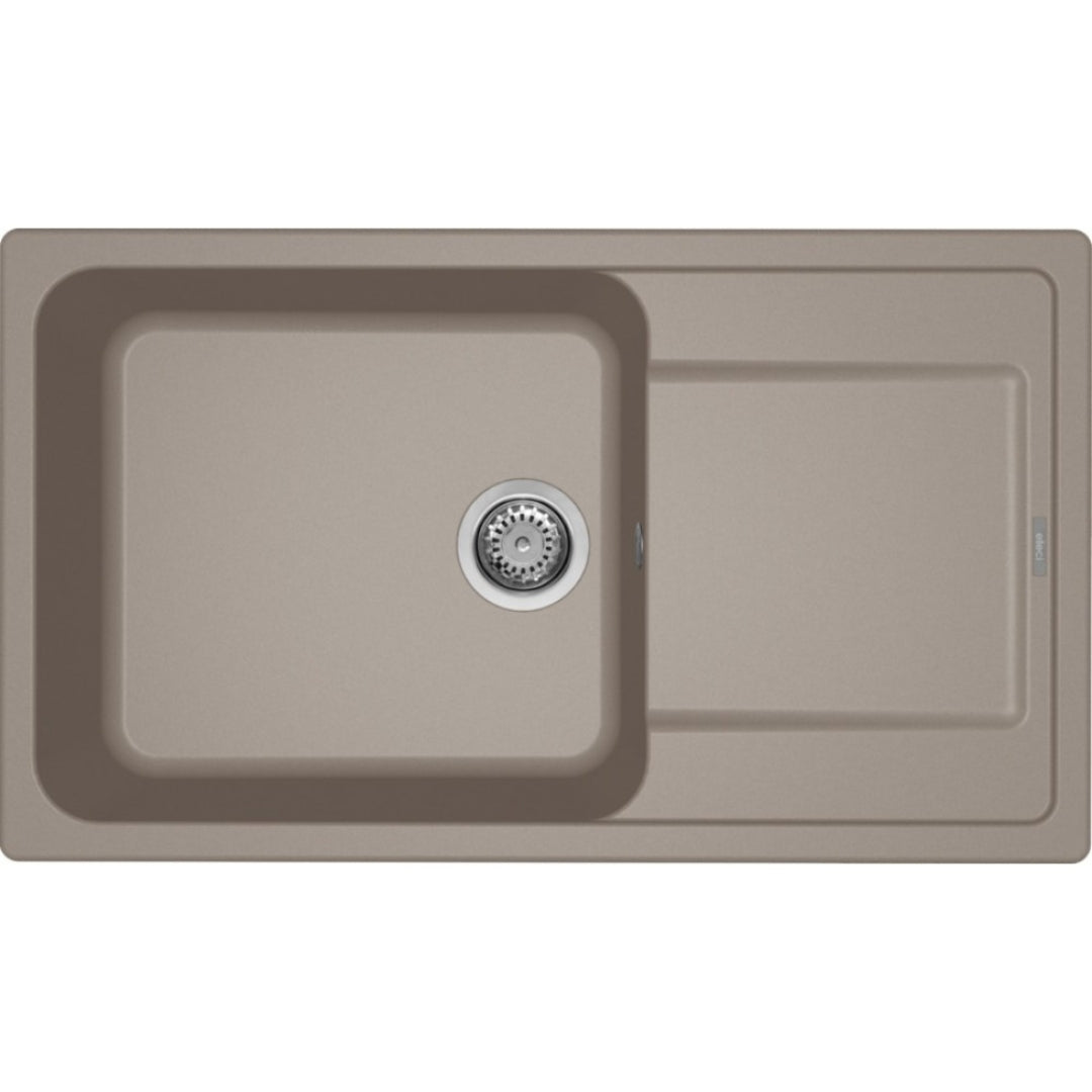 ELLECI LIFE 410 LG241043 Lavello 1 Vasca Gocciolatoio Reversibile Granitek Tortora cm. 86 x 50