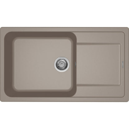 ELLECI LIFE 410 LG241043 Lavello 1 Vasca Gocciolatoio Reversibile Granitek Tortora cm. 86 x 50