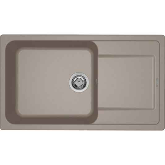 ELLECI LIFE 410 LG241043 Lavello 1 Vasca Gocciolatoio Reversibile Granitek Tortora cm. 86 x 50