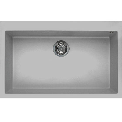 ELLECI QUADRA 130 LMQ13079 Lavello 1 Vasca Aluminium Incasso Sopratop Granitek cm 79 x 50