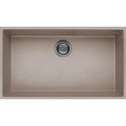 ELLECI QUADRA 130 LGQ13043BSO Lavello Sottotop 1 Vasca Granitek Tortora 76x44 cm