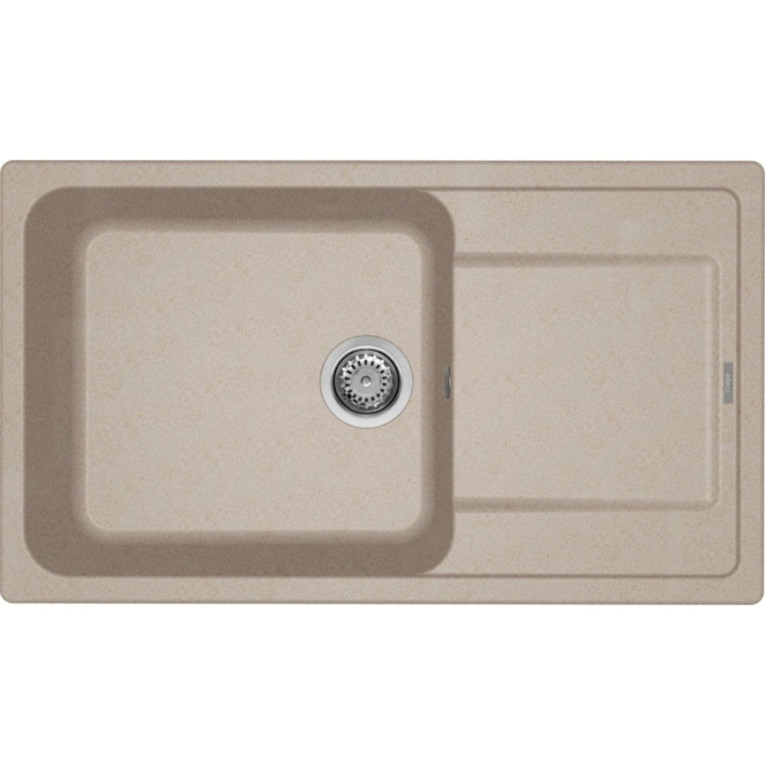 ELLECI LIFE 410 LG241051 Lavello 1 Vasca Gocciolatoio Reversibile Sopratop Granitek Avena 51 cm. 86 x 50