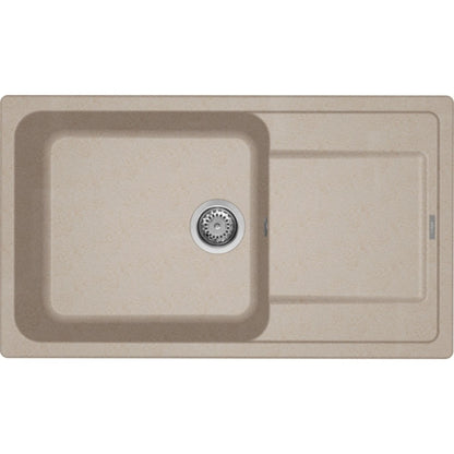 ELLECI LIFE 410 LG241051 Lavello 1 Vasca Gocciolatoio Reversibile Sopratop Granitek Avena 51 cm. 86 x 50