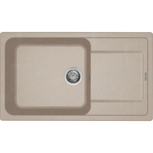 ELLECI LIFE 410 LG241051 Lavello 1 Vasca Gocciolatoio Reversibile Sopratop Granitek Avena 51 cm. 86 x 50