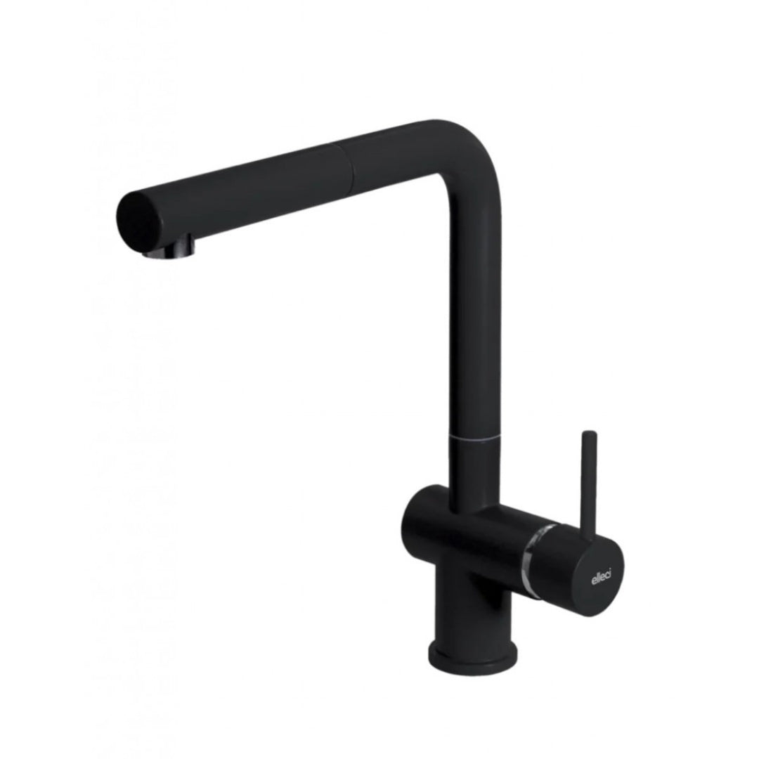 ELLECI STREAM PLUS MKKSTP86 Rubinetto Cucina Doccetta Estraibile Miscelatore Lavello Nero Kuro 86