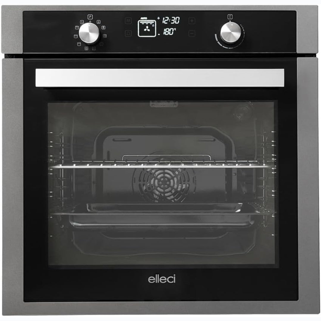 ELLECI PLANO PLUS FMPP60273NS Forno Incasso 78L A+ Metaltek 73 Titanium cm. 60 x 60